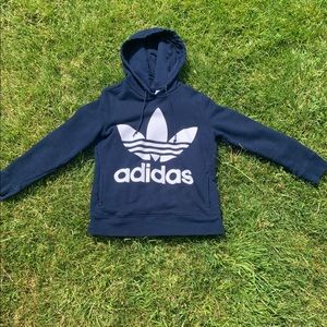 Adidas Navy Blue Trefoil Hoodie